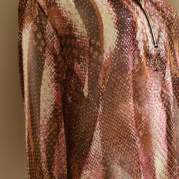 Plus size zippered long sleeve Tunic - Picture 4 of 4